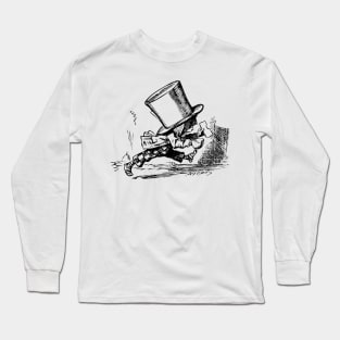 Alice in Wonderland | Mad Hatter Arrives Hastily in Court to Testify | Vintage Alice | Long Sleeve T-Shirt